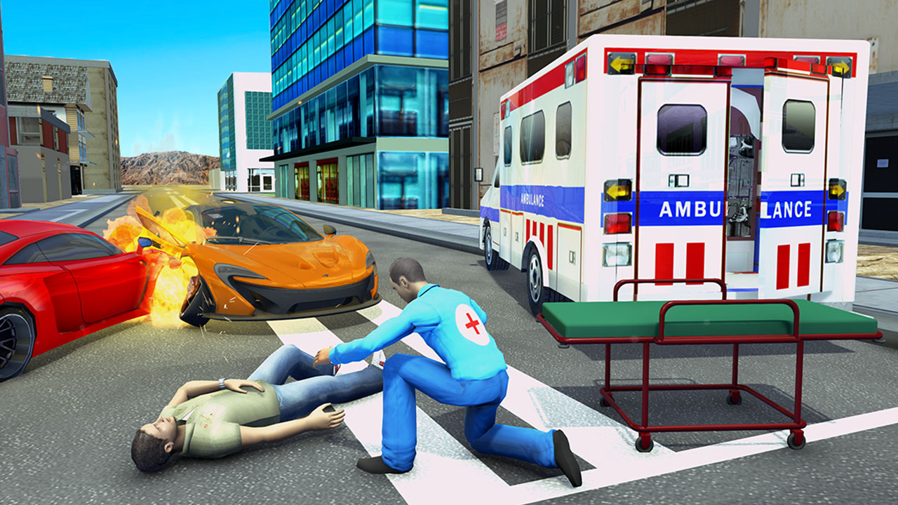 Zdjęcie Ambulance Rescue Game Ambulance helicopter