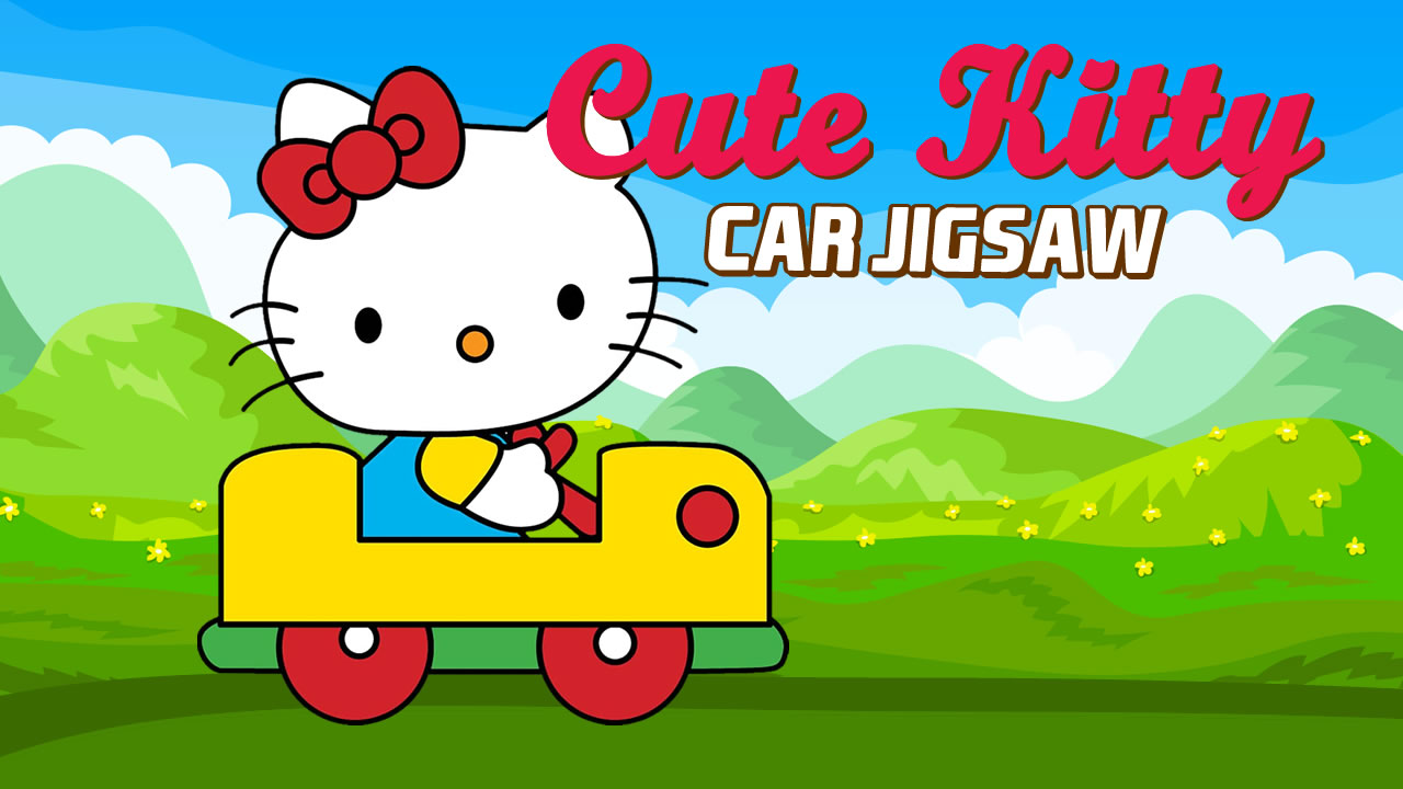 Zdjęcie Cute Kitty Car Jigsaw