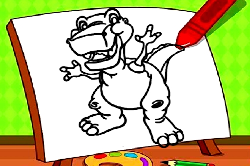 Zdjęcie Easy Kids Coloring Dinosaur