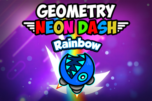 Zdjęcie Geometry Neon Dash Rainbow