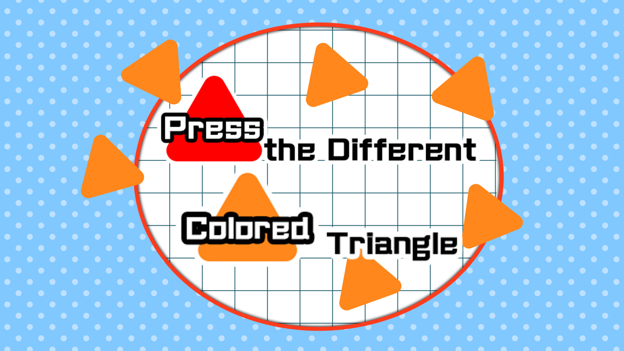 Zdjęcie Press the different Colored Triangle